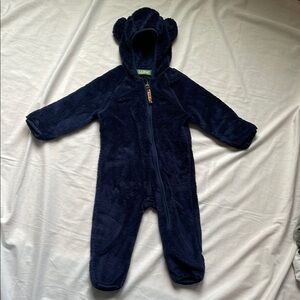 Infants' L.L.Bean Hi-Pile Fleece Bunting, Navy, 6-12M